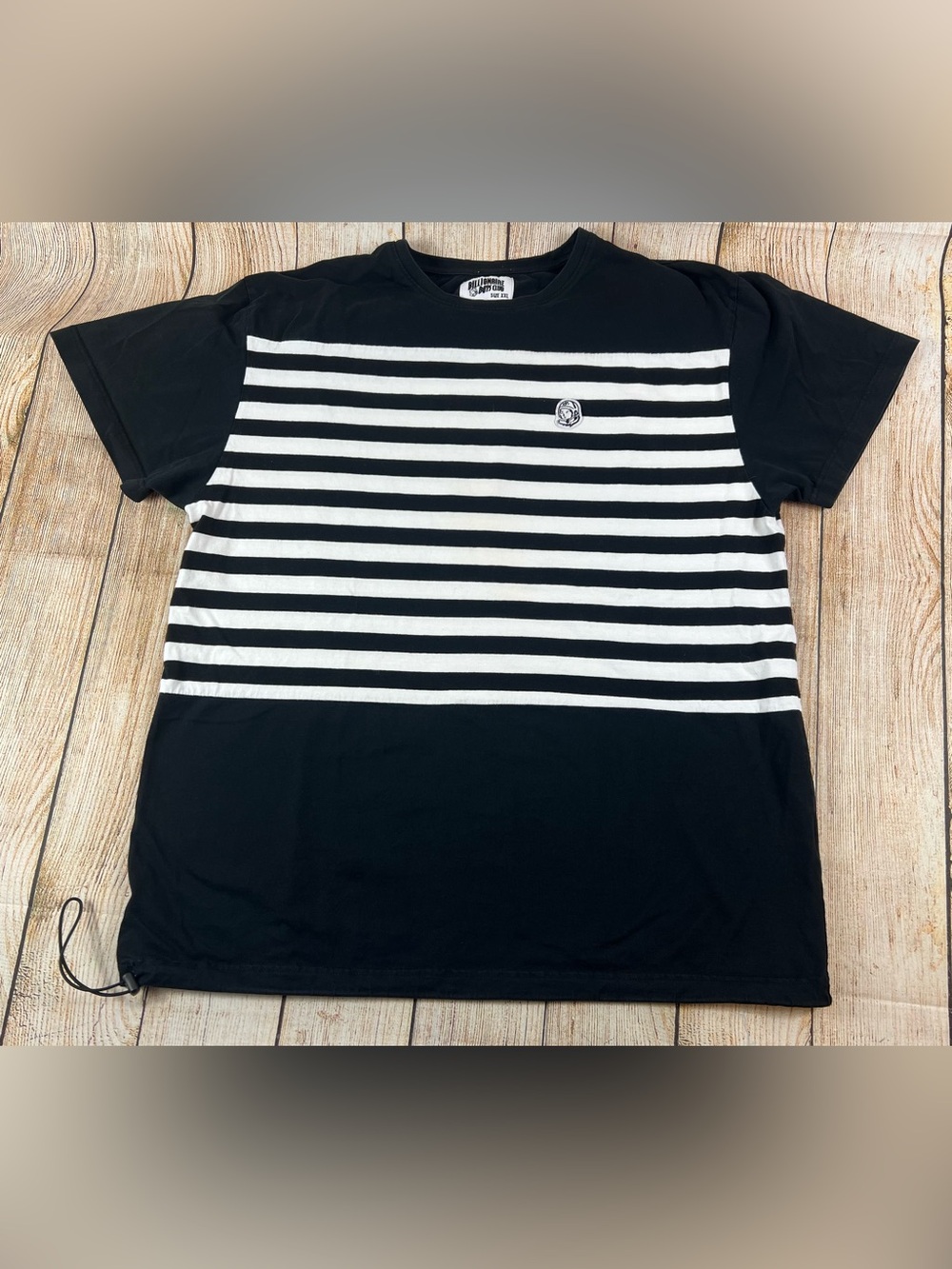 Mens Billionaire Boys Club Black White Striped T Shirt Size 2XL